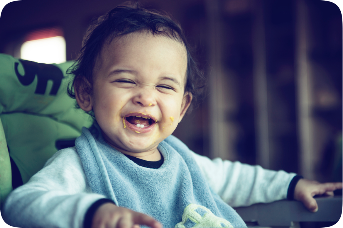 A laughing baby